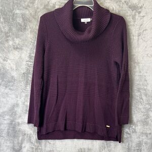 Calvin Klein Women's Deep Purple Cowl Neck Sweater